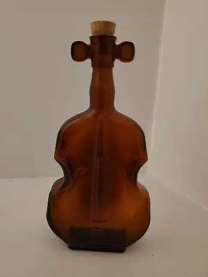 Cello Violin Amber Colored Bottle With Cork 8 Inches • $9.29