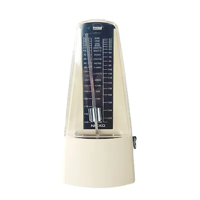 NIKKO Presto PRESTISSIMO Metronome 8 Inch Wind Up From Japan Beige • $49.99