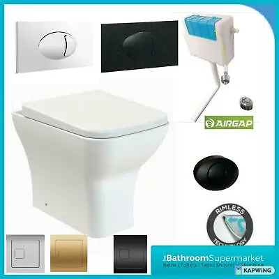 £149.95 • Buy BTW Toilet Back To Wall Ceramic Pan + Soft Close Seat & Concealed Cistern
