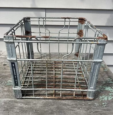 Vintage 1972 St Lawrence Dairy Metal Wire Milk Carrier Crate • $25