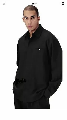 Men's 2-pcs Walking Suit / Casual Sets Shirt+pant By Sty 2612 Black • $49.99