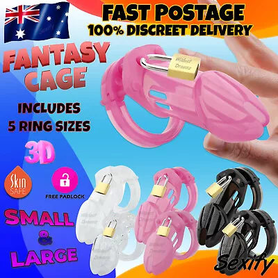 BDSM Cock Penis Cage Male Chastity Kit Fetish Restraint Bondage Device CB6000 • $21.95