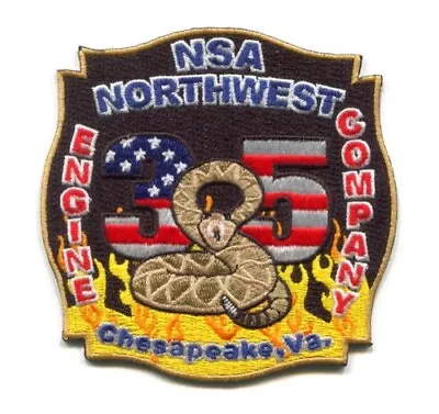 NSA Northwest Annex Fire Department Engine 35 USN Navy Military Patch Virginia V • $4.45