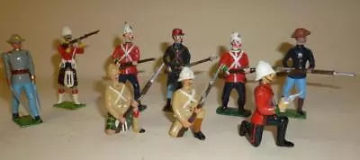 A GROUP OF WHITE METAL RECAST OR REPAINTED ASSORTED SOLDIER FIGURES - 54mm • £4.99