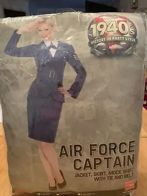£20 • Buy Ladies 1940s Air Force Captain Fancy Dress RAF WW2 Costume Uniform Size Small