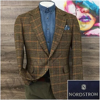 Nordstrom Mens Blazer Sport Coat Two Button Casual Jacket Size 42R Wool Suit VTG • $89.95