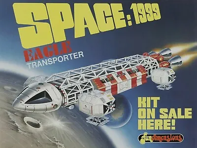 Space 1999 Science Fiction TV Show NEW Metal Sign: Eagle Transporter Model Pic • $19.88