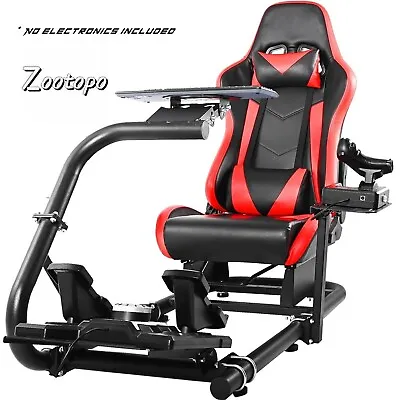 Zootopo Racing Simulatior Cockpit Stand With Red Seat Fit For Logitech G920  G29 • $282