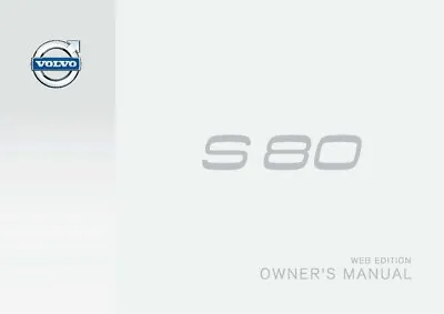 Volvo S80 Owners Manual Handbook Guide New Print Free Postage • $18.48