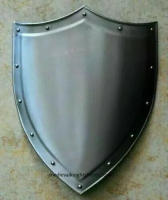 Medieval Heater Shield Templar Armor 18'' Shield Steel Knight Warrior Handmade • $53.90