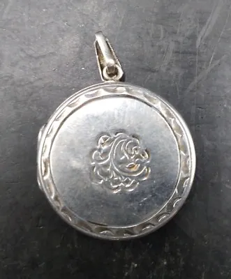 Vintage FH Sterling Silver Locket Pendant Ft. Yorkshire/Lancashire Rose • £32.99