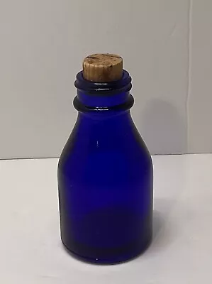 Vintage Vick's Va-Tro-Nol Cobalt Blue 3 Inch Glass Bottle With Original Cork • $12.99