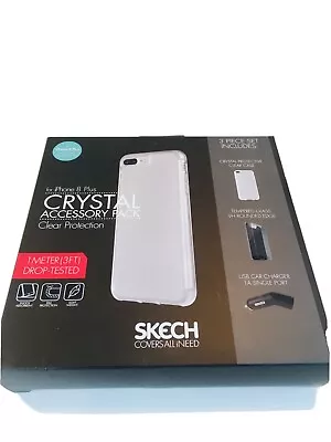 Skech | Crystal Accessory Pack For IPhone 6s 7+ 8+| 3pc |Drop Tested | Brand New • £5