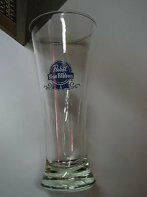 VTG PBR PABST BLUE RIBBON Brew Pilsner Beer Glass Classic Drinking Hipster Logo • $14