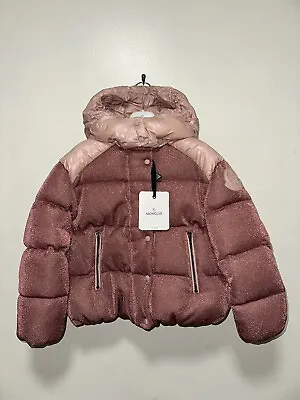 NEW! Moncler Girls Pink Sparkle Chouette Jacket Puffer Down Size 8A • $749.99