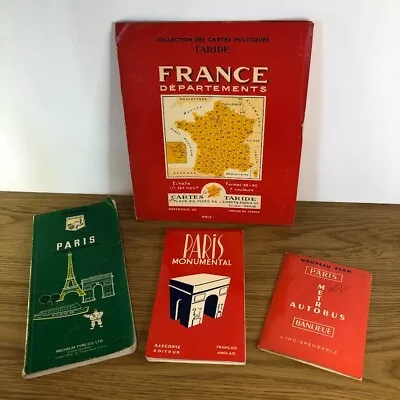 Vintage 1960s/ 70s France Paris Plan Cartes Taride A. Leconte Map Bundle Job Lot • $24.60