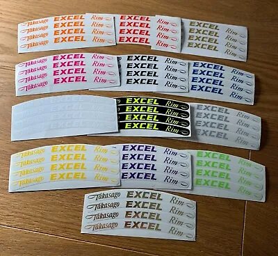 8 X Takasago Excel Wheel Rim Motorcycle Motocross Supermoto Mx Stickers Decals • $16.20