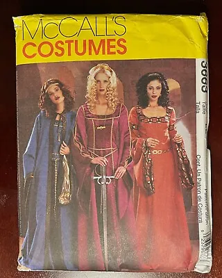 McCall's 3663 Misses' Medieval Gown Dress Hooded Cloak Pattern Sz14 - 20 UNCUT  • $9.99