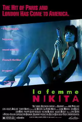 LA FEMME NIKITA Movie POSTER 27x40 Anne Parillaud Jean-Hugues Anglade Tcheky • $17.98