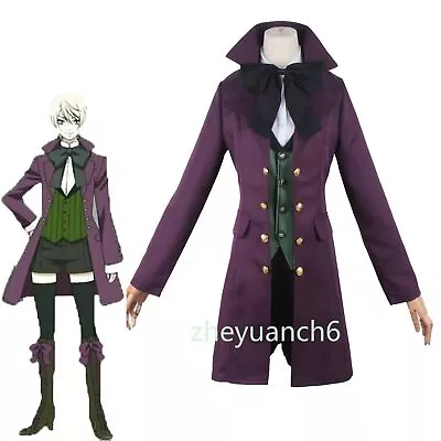 Anime Black Butler Alois Trancy Cosplay Costume Party Devil Uniform Purple Party • $54.59