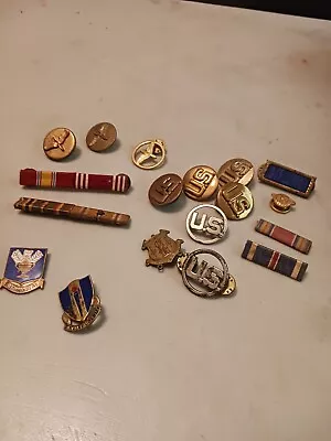 LOT OF WWII MILITARY PINS ARMY AIR CORPS Sterling  • $5