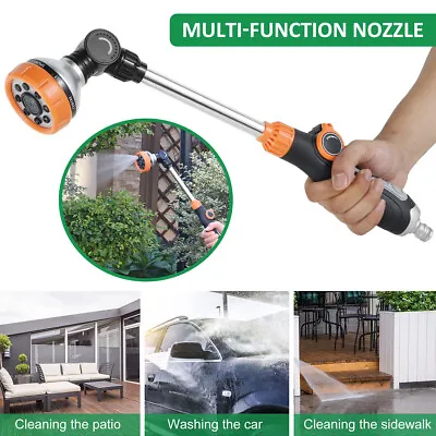 8 Way Long Garden Hose Watering Spray Gun Lance Deal For Hanging Baskets 47cmI✢ • £9.59