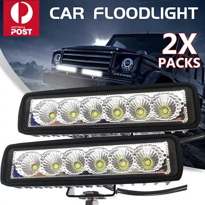 2x 6Inch LED Work Light Bar Spot Flood Light Driving Lamp Offroad Car Truck SUV • $14.29