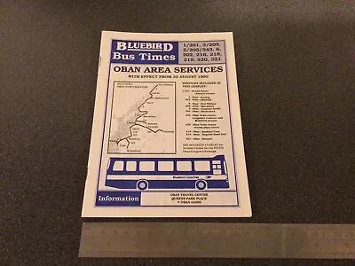 £7.50 • Buy Midland Bluebird Scottish Bus Group Oban Area Timetable August 1990 Town Service