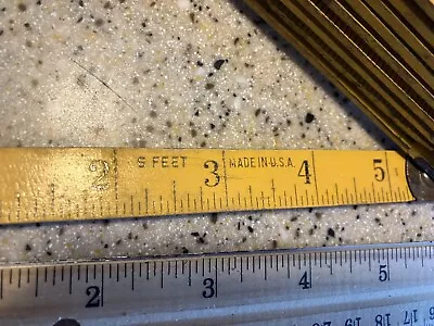 Vintage Extension Folding 72” Ruler Zig Zag Yellow Rule • $9.99