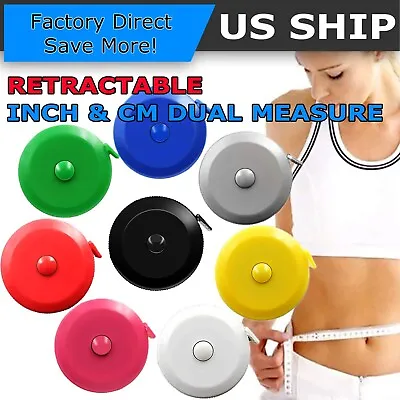 Tailors Measuring Tape Retractable Imperial Metric 60 Inch 1.5m Sewing • $3.69