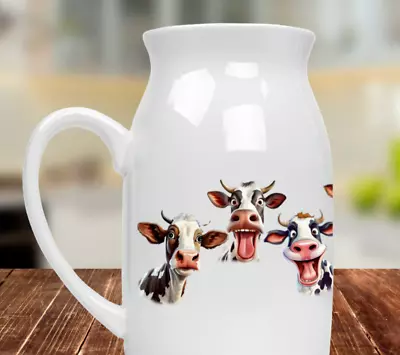 Novelty Cow Milk Jug Vase Ceramic Gift Idea 450ml • £9.99