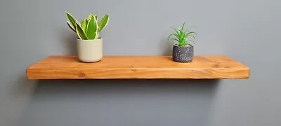 Rustic Floating Shelves Solid Wood Handmade Modern Invisible Brackets 140mm • £12