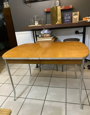 1950s Vintage Wood Kitchen Table ￼ Size Of The Table ( 42 X 30 ). Small • $199