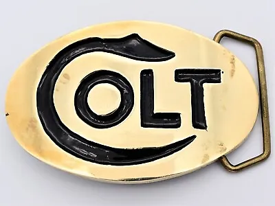Colt Firearms Solid Brass Vintage Belt Buckle • $50