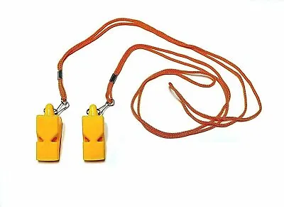 2 Whistle Safety Loud Pealess Outdoor Survival Soccer Boat Safety Lifeguard Resc • $12.99