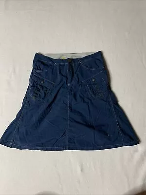 Mountain Hardwear Skirt Hiking Nylon Blue Cargo Pockets Size 6 • $17.91