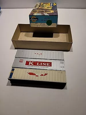 HO Gauge HO Athearn 2027 40' Truck Trailer Container  K  LINE 3-Pack Kit • $16.95