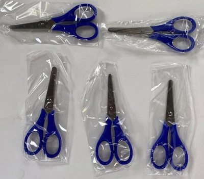 £25.99 • Buy 50 X CHILDRENS SAFETY SCISSORS METAL Kids Child School Arts Craft Blue, Job Lot.