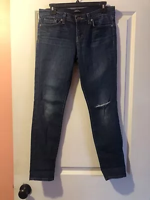 J BRAND Skinny Leg Stretch Jeans League Dark Blue Wash 28 Classic RARE • $18
