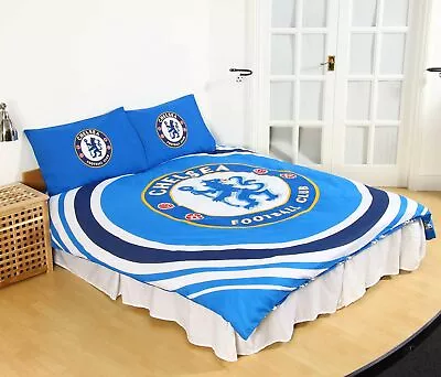 Chelsea FC Pulse Reversible Double Duvet Quilt Cover And 2 X Pillowcases Set • £43.59