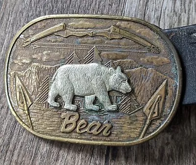 Vintage Fred Bear Archery Brass Belt Buckle • $63