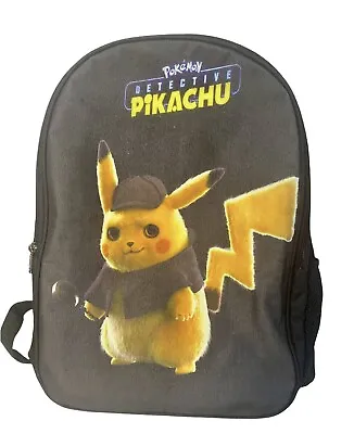 $25 • Buy Pokémon Detective Pikachu Backpack Black Laptop Padded Pocket Earphone Access