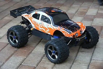 Custom Bug Body Muddy Orange/WB Shell For Traxxas E-Revo 1/10 VW Beetle • $34.97