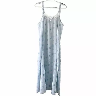 Mother’s Day! Women’s Cotton Nightgown Medium Vintage Handmade Lace Sleeveless • $23.99