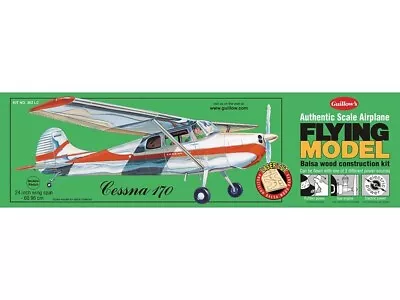 Cessna 170 Flying Model Balsa Aircraft Kit 610mm Wingspan From Guillow's • £49.49