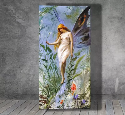 Luis Ricardo Falero The Lily Fairy  CANVAS PAINTING ART PRINT 1420 • £30.03