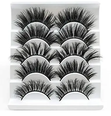 Uzzi Lashes® | 5 PAIR Multipack | Quality Faux Mink 3D | Hand-made Natural • £4.49