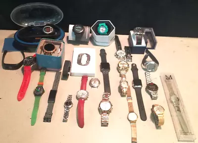 Lot Of 24 Mixed Watches  Michael Kors Timex And More  (UNTESTED) • $51