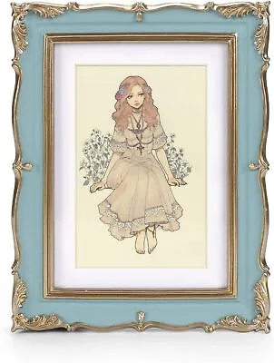 Vintage Style Frame For 5x7 Picture - Ornate Retro Frame With Mat For 4x6 Photo  • $23.99