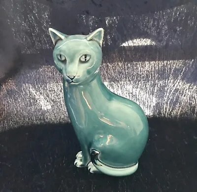 £15 • Buy Poole Pottery Blue Cat Figurine
